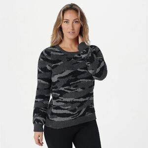 Barefoot Dreams Cozy Chic Pullover Sweater Soft Fuzzy Loungewear Women's Size S